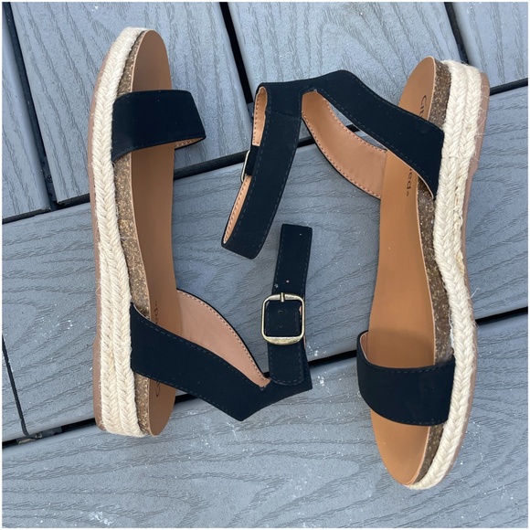 Boho Vegan Suede Buckle Ankle Strap Espadrille Sandal - Picture 16 of 16